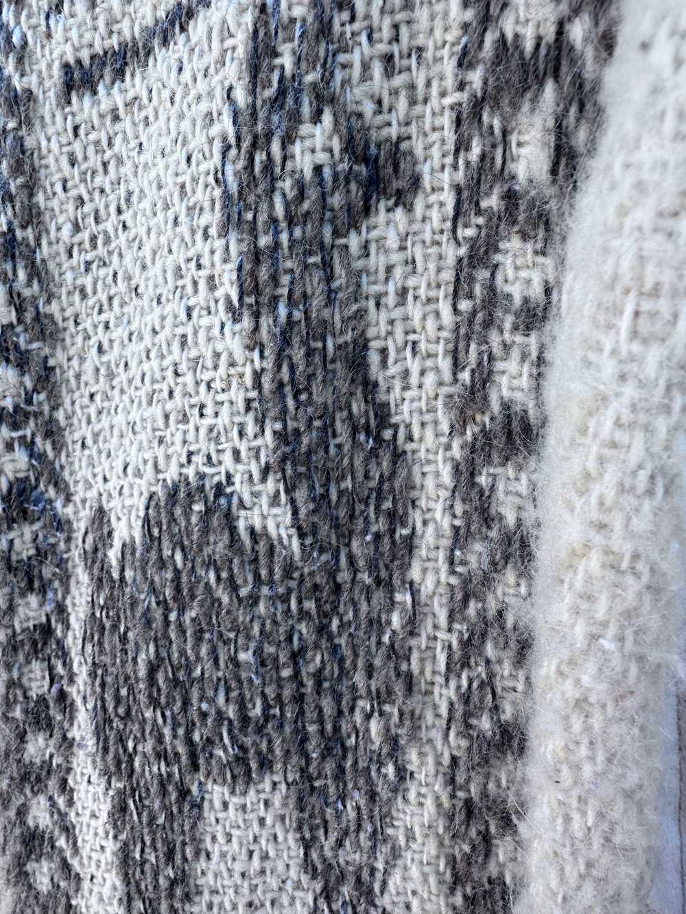 Wool Woven Long Vest with Llamas - Cotton Lined - image 3