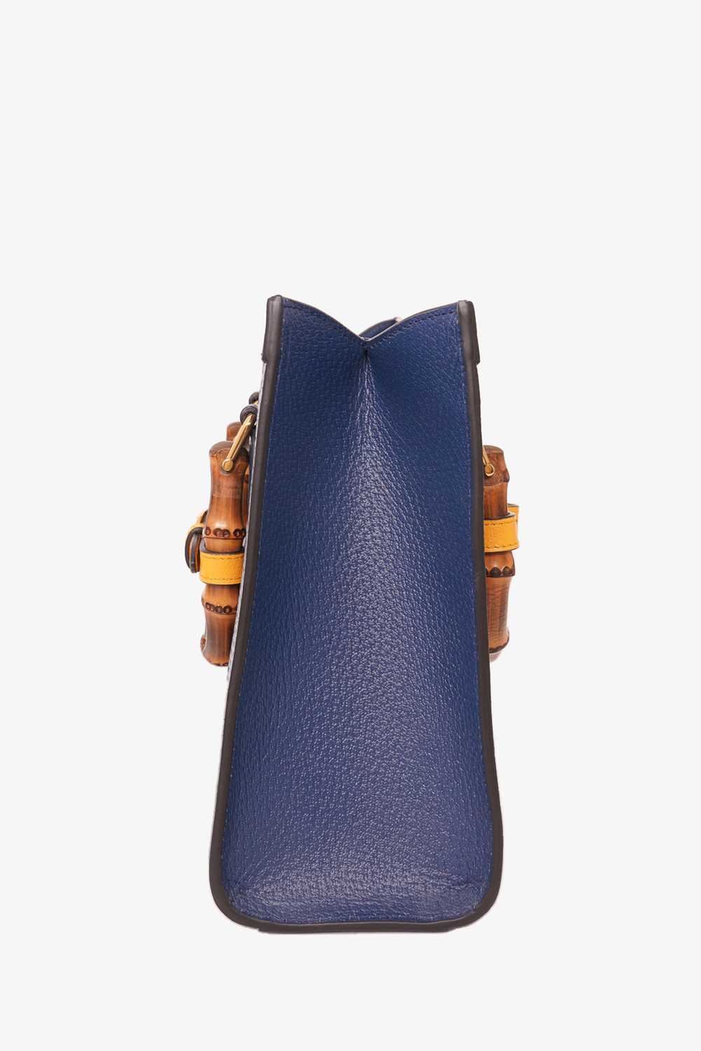 Gucci Blue Leather Diana Small Tote Bag - image 3
