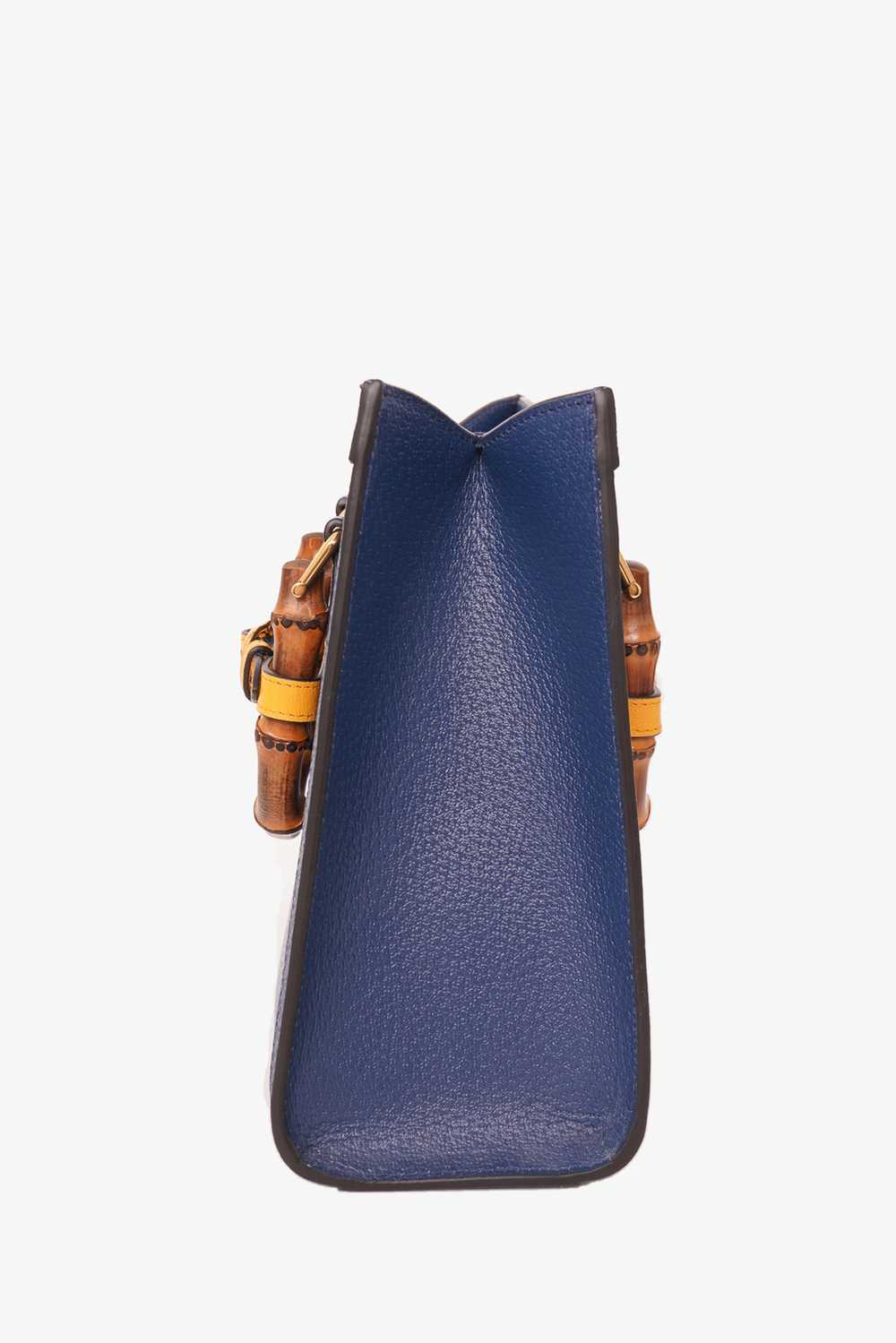 Gucci Blue Leather Diana Small Tote Bag - image 4