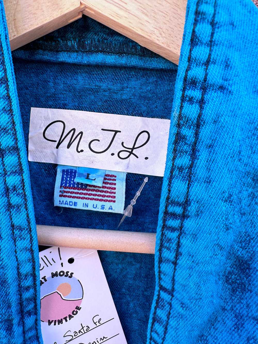 Kokopelli Blue Santa Fe Style Denim Jacket by MJR - image 4