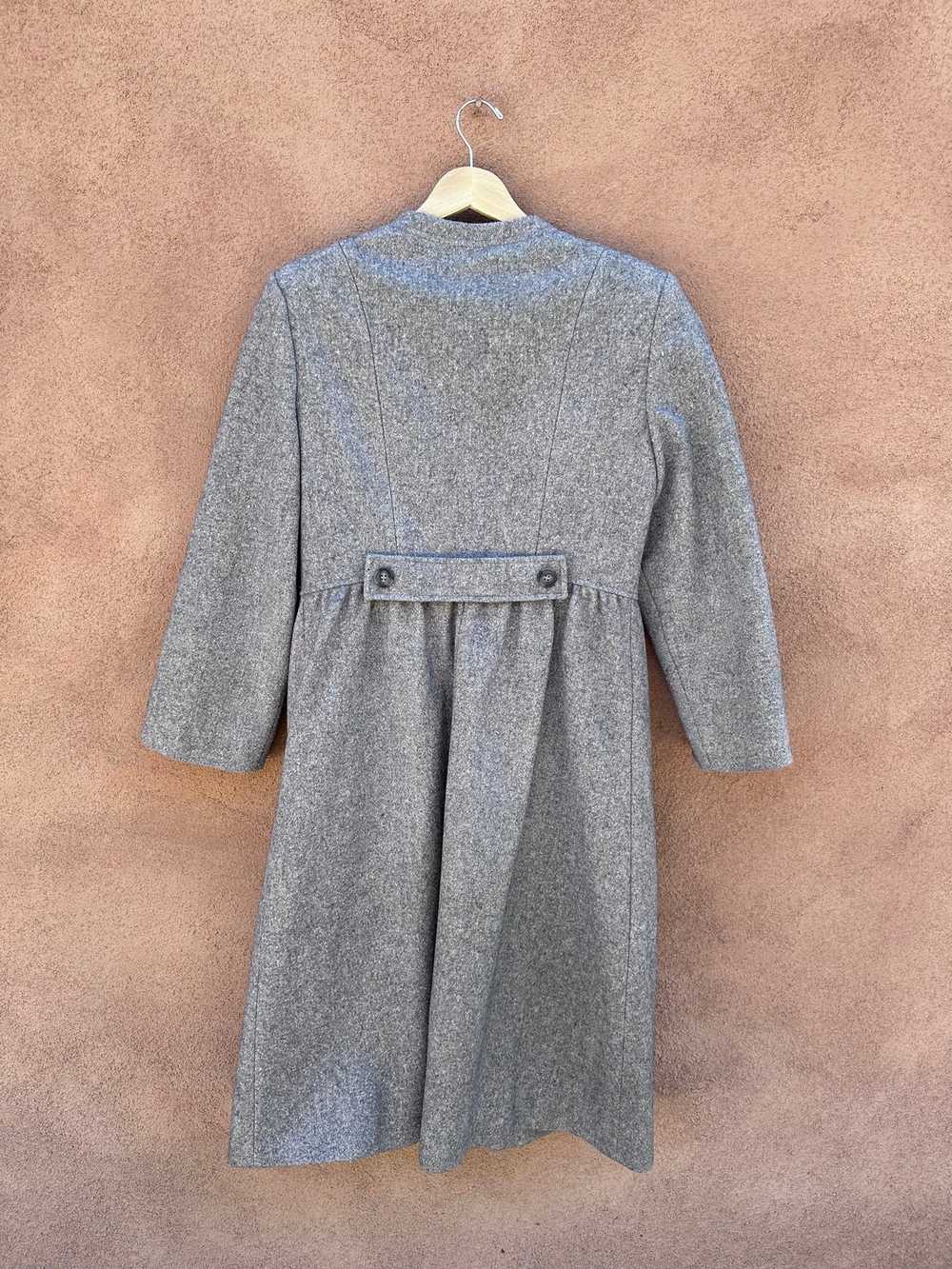 Gray Wool 1960's Youthcraft Long Belted Coat - as… - image 3
