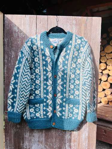 Sherpa Mountain Import Teal Nepal Wool Sweater (M)