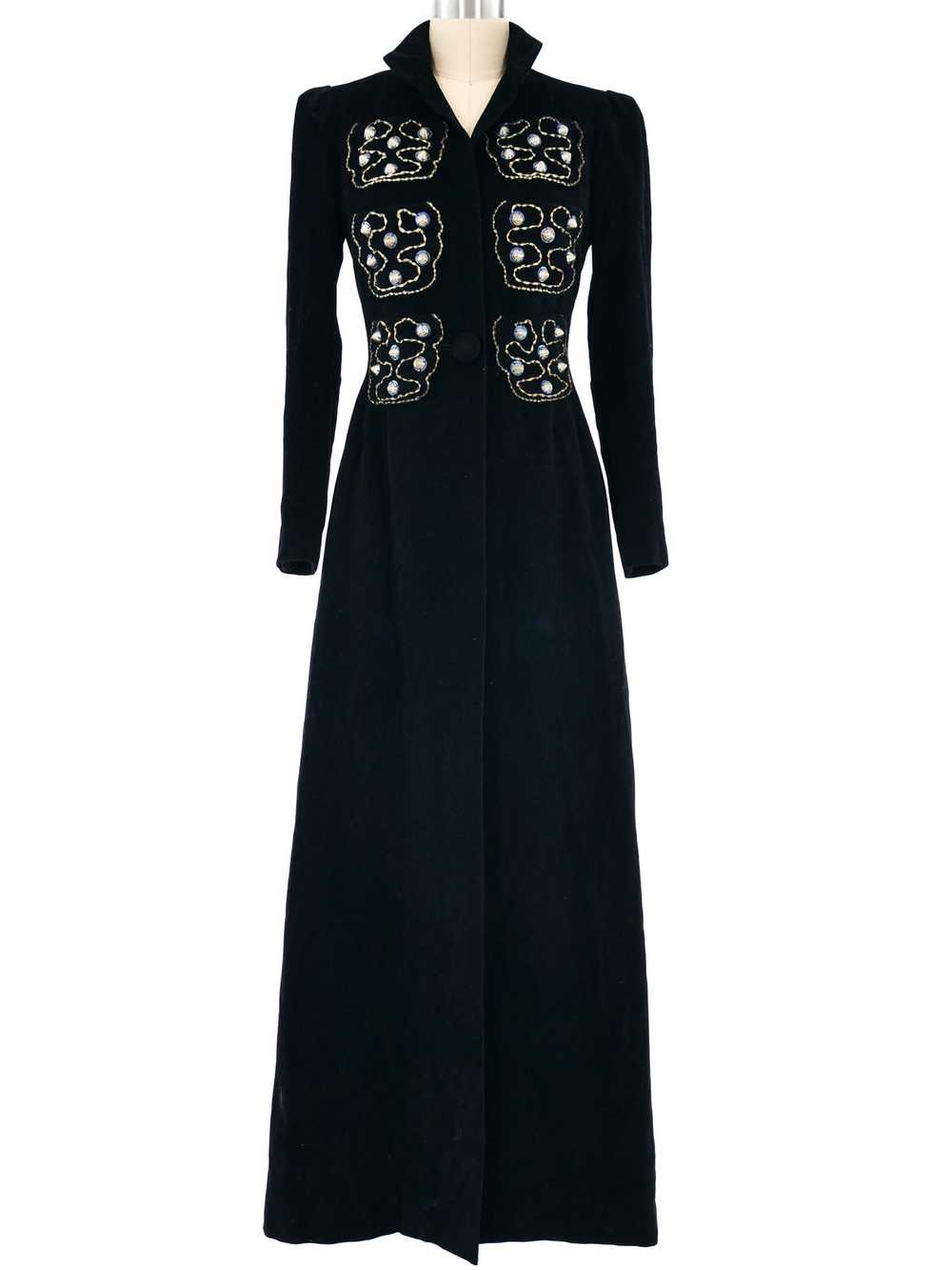 1940's Embellished Maxi Coat - Gem