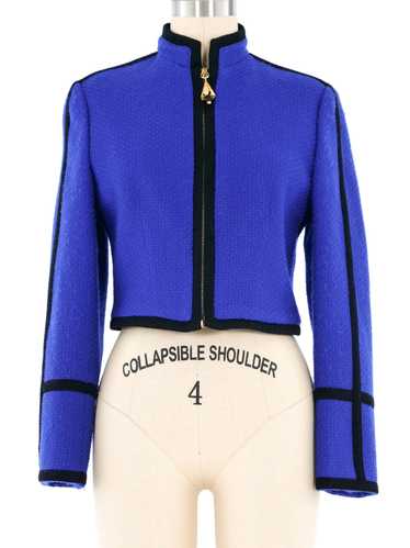 Versus Gianni Versace Cropped Blue Jacket