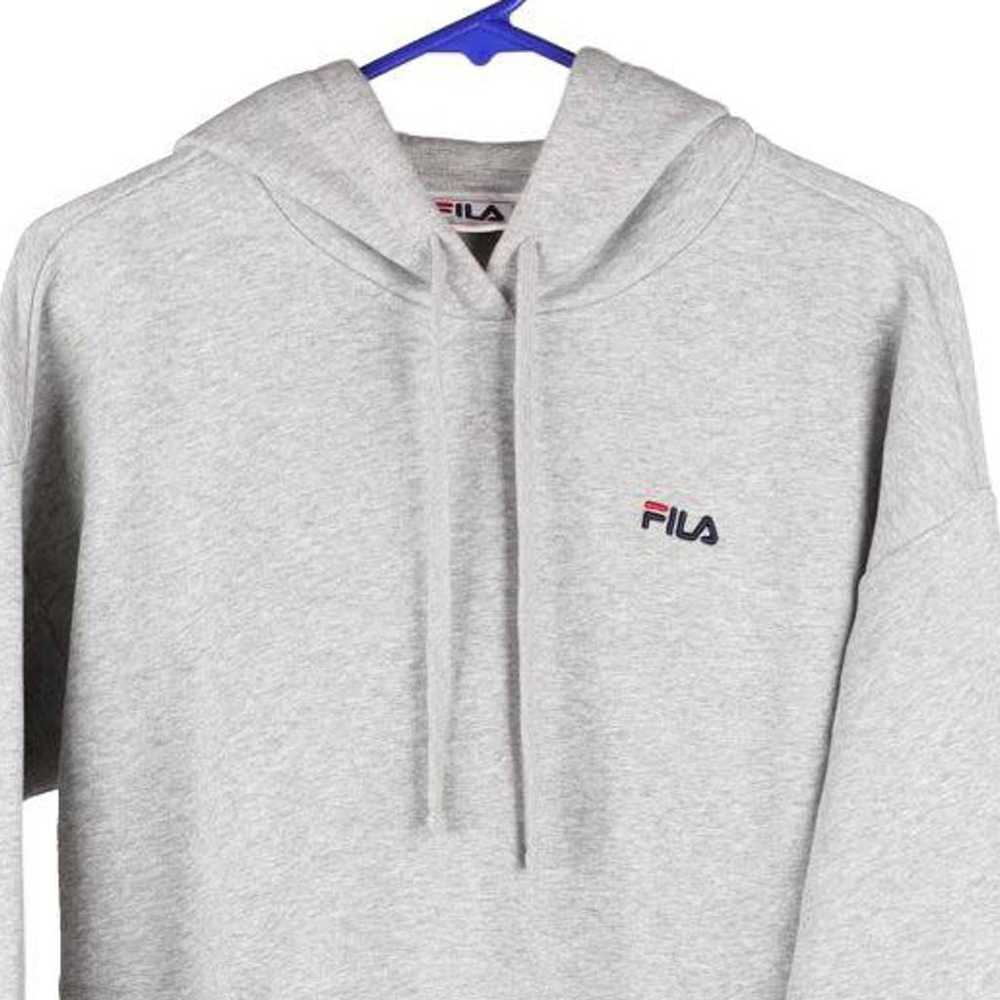 Fila Hoodie - Medium Grey Cotton Blend - image 3