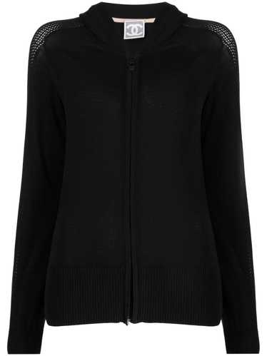 CHANEL Pre-Owned 2008 CC perforated zip-front hood
