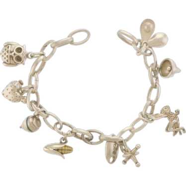 Authentic & Fanciful TANE Charm Bracelet in Sterl… - image 1
