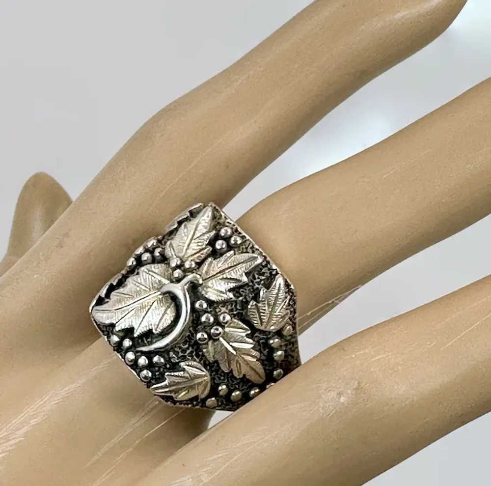 Mens Ring, Sterling Silver, Vintage, Black Hills … - image 3