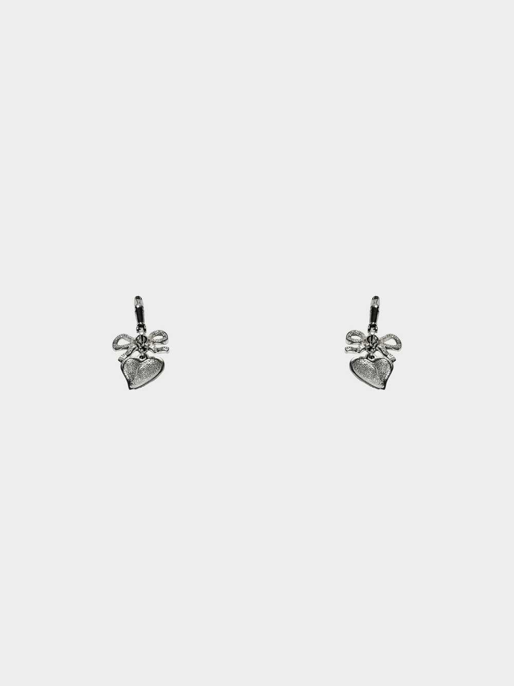Vivienne Westwood 2000s Silver Ribbon and Heart H… - image 2