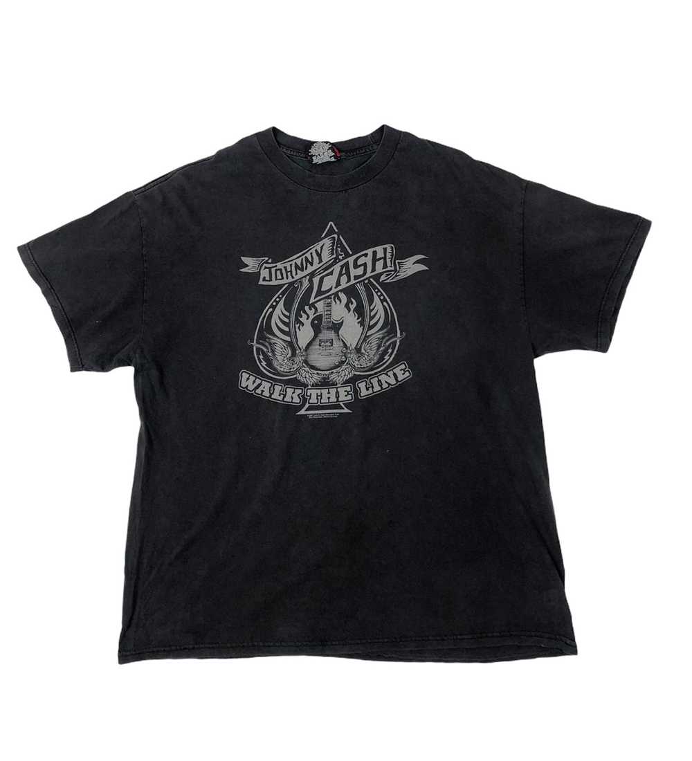 Band Tees Johnny Cash Faded Black Walk The Line 2… - image 1