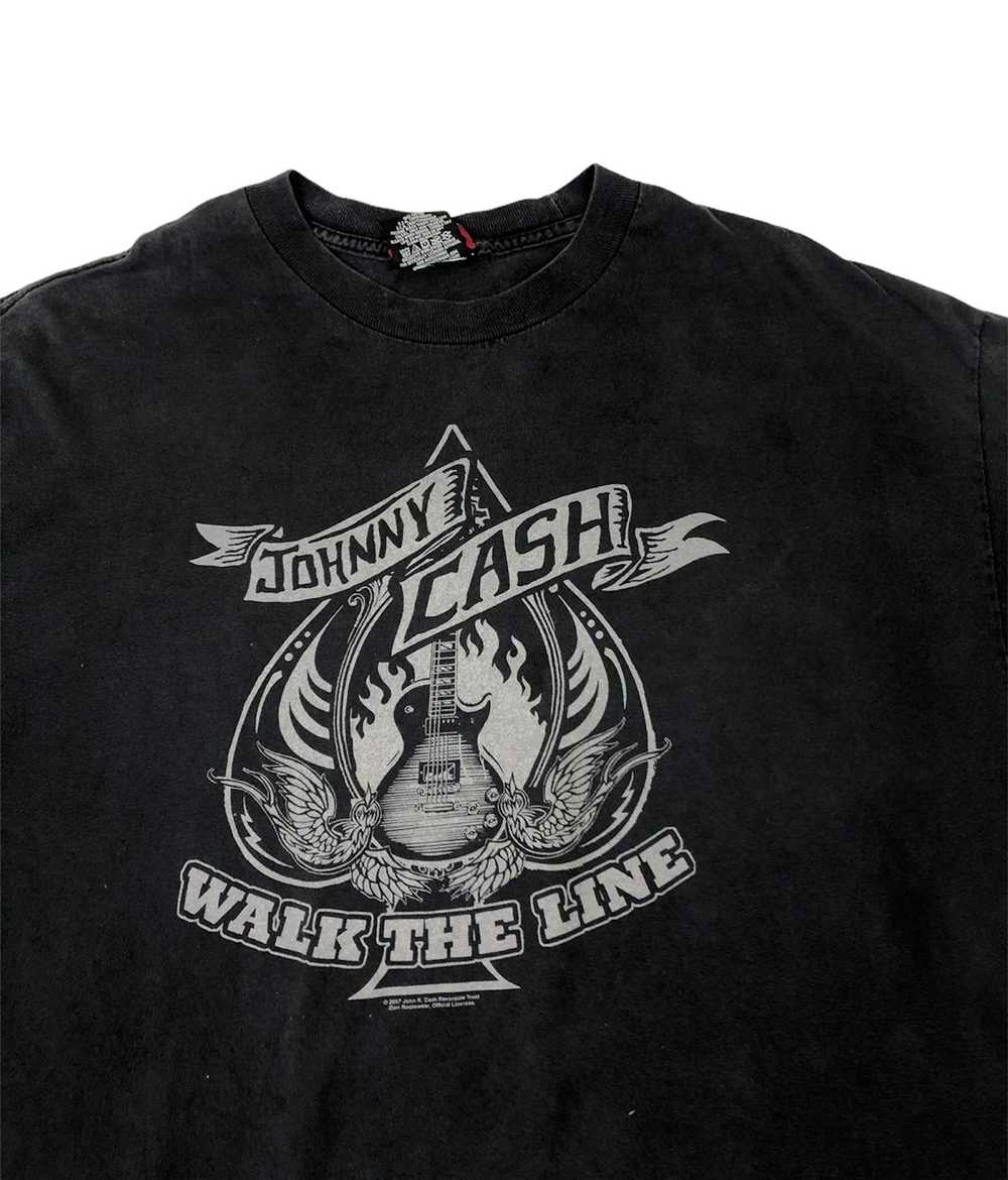 Band Tees Johnny Cash Faded Black Walk The Line 2… - image 2