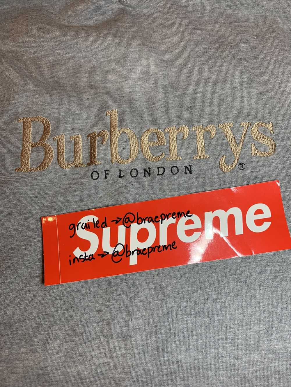 Burberry × Vintage Vintage Burberry Crewneck Gray - image 2