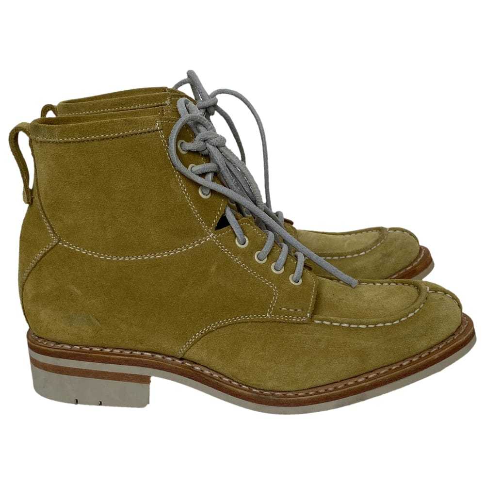 Heschung Velvet lace up boots - image 1