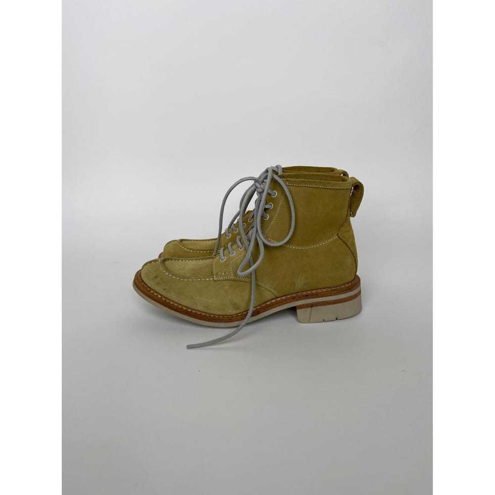 Heschung Velvet lace up boots - image 2