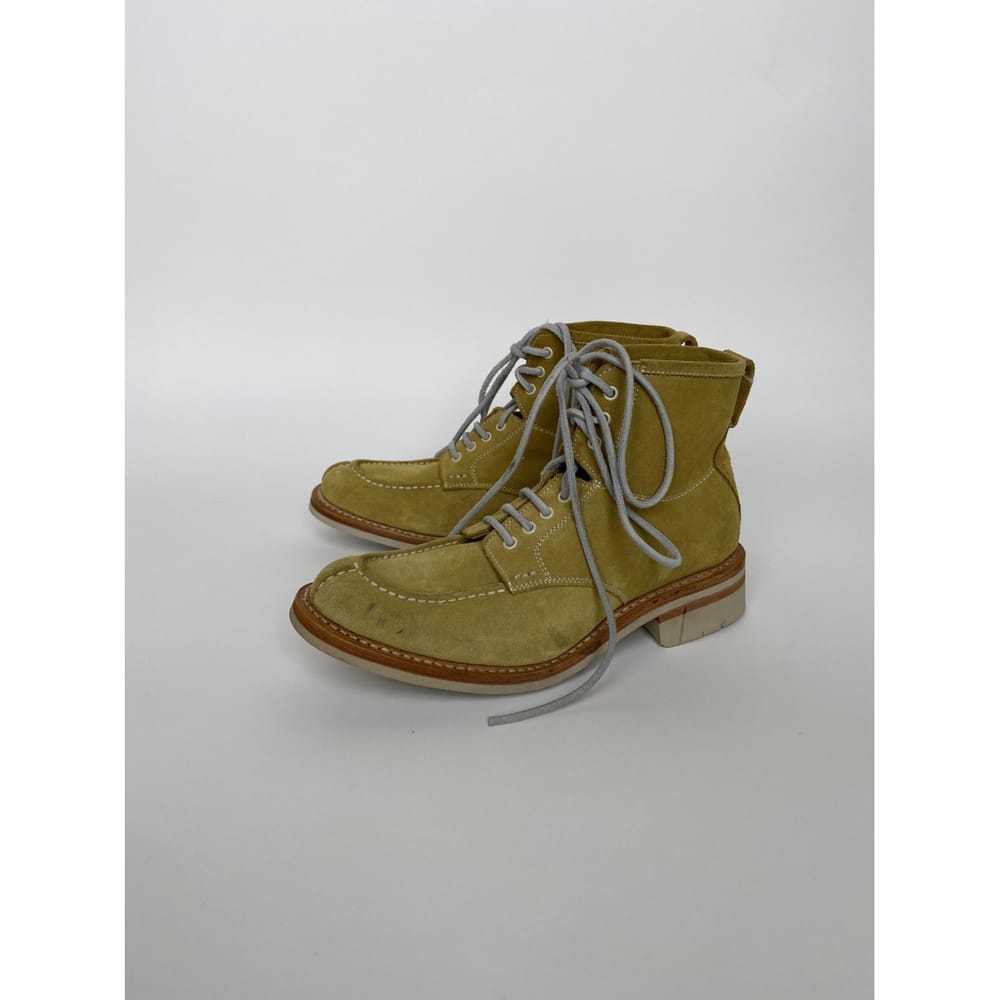 Heschung Velvet lace up boots - image 4