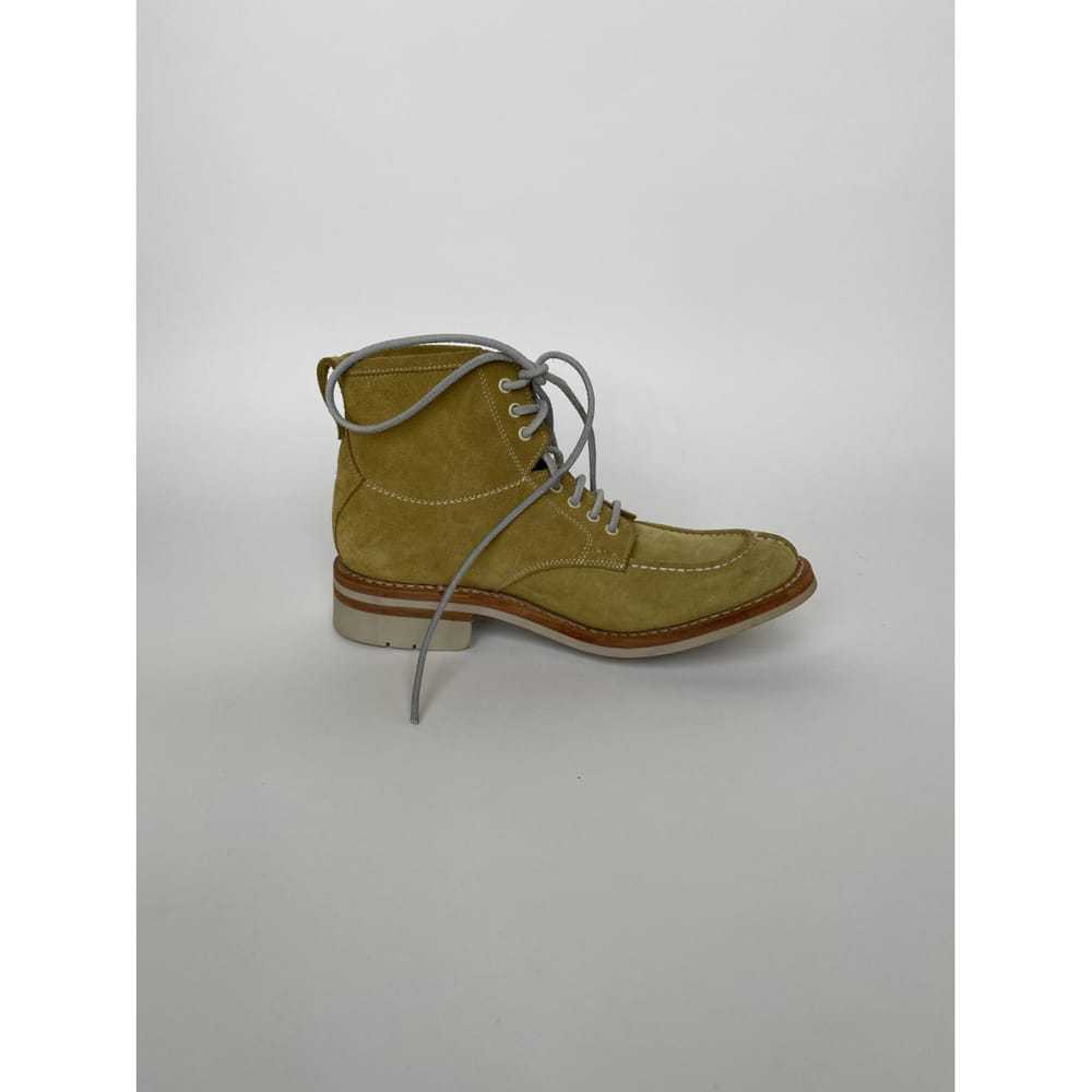 Heschung Velvet lace up boots - image 6