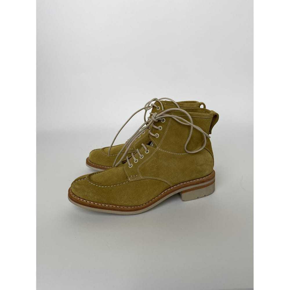 Heschung Velvet lace up boots - image 3