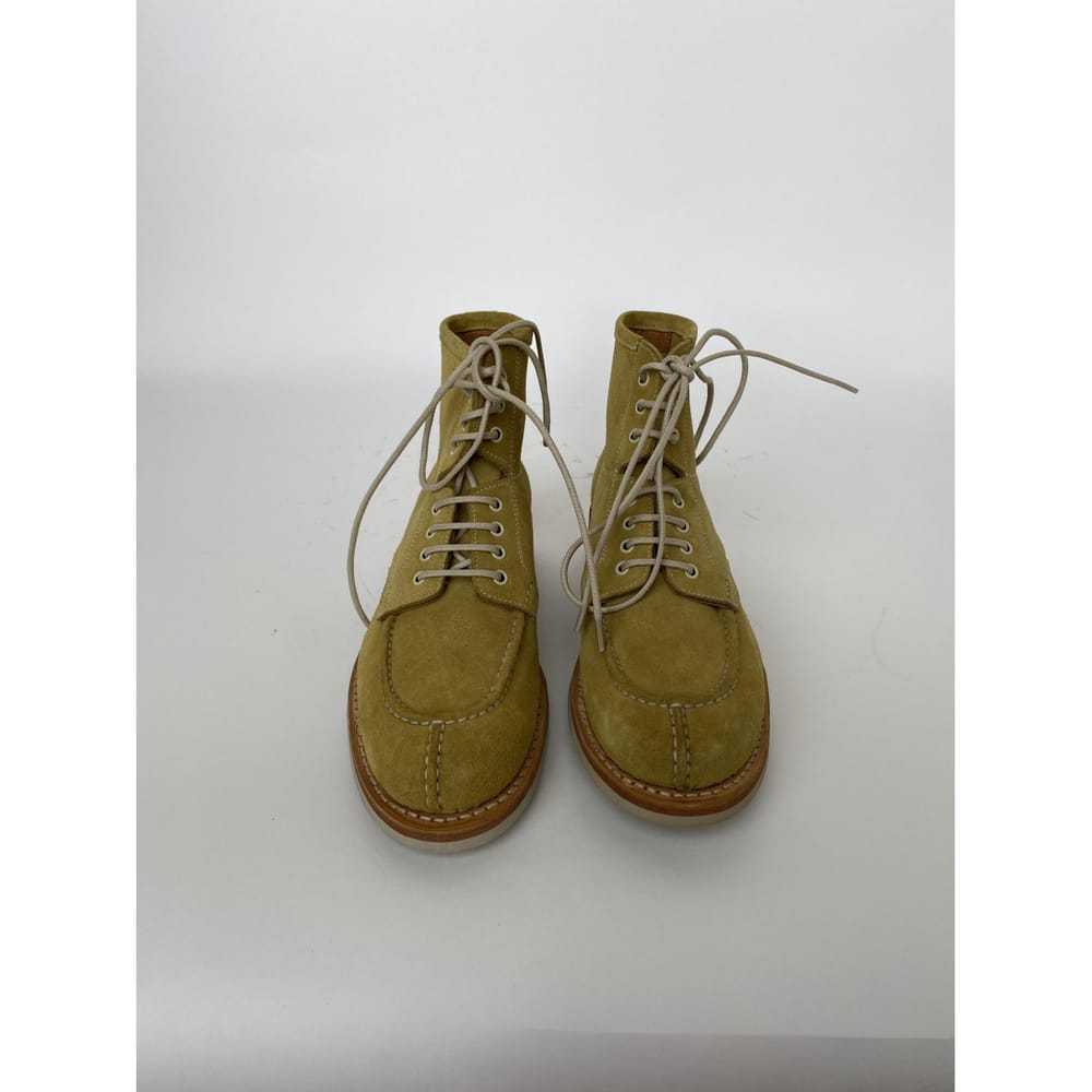 Heschung Velvet lace up boots - image 5