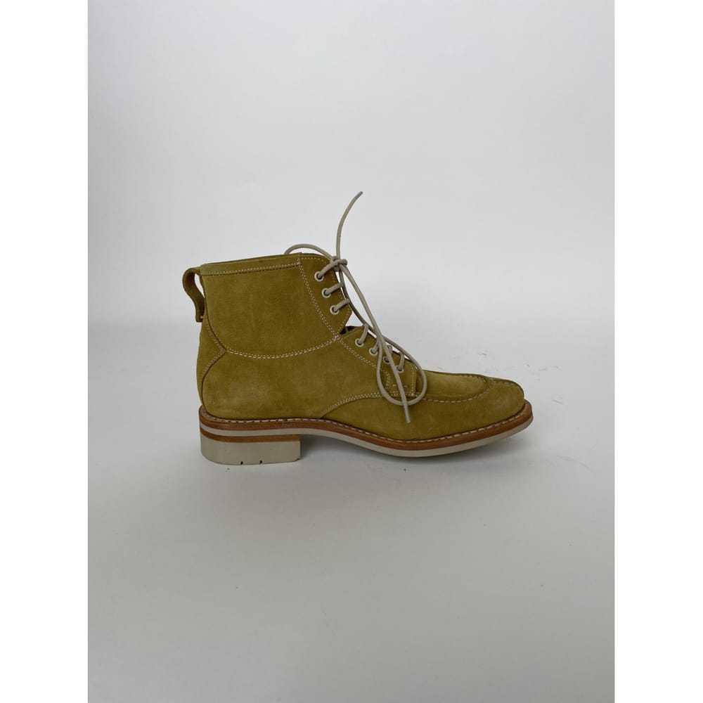 Heschung Velvet lace up boots - image 6