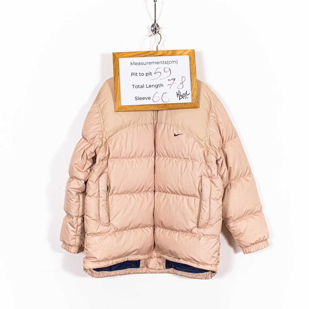 Nike × Vintage Nike Beige Zip Up Long Puffer Jack… - image 3