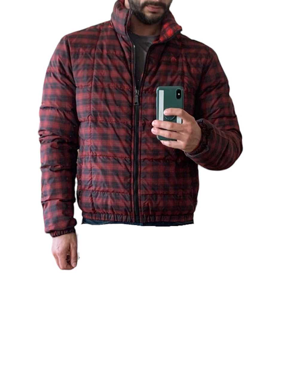 Prada Prada Red Polyamide Plaid Men Puffer Down J… - image 9