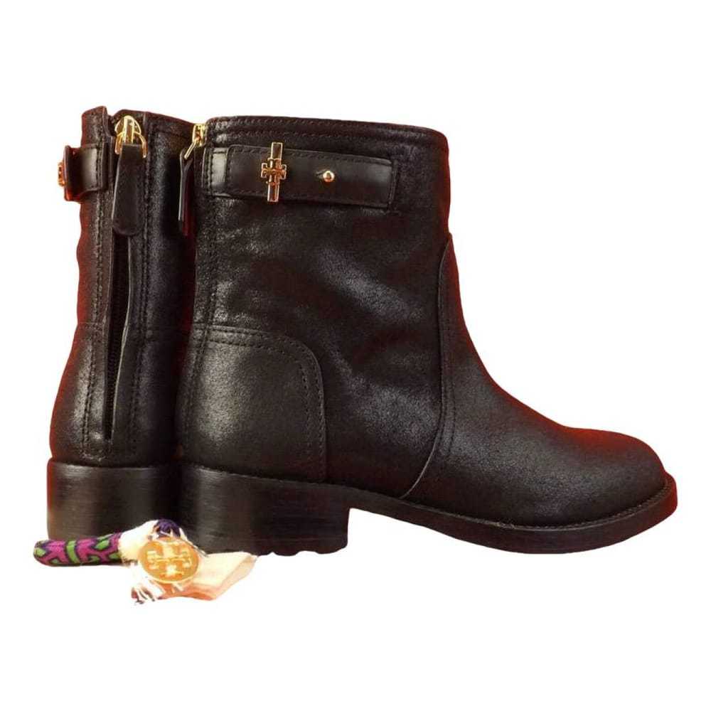 Tory Burch Leather biker boots - image 2