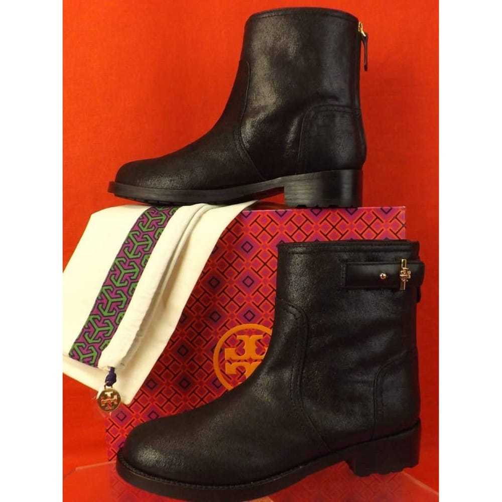Tory Burch Leather biker boots - image 4