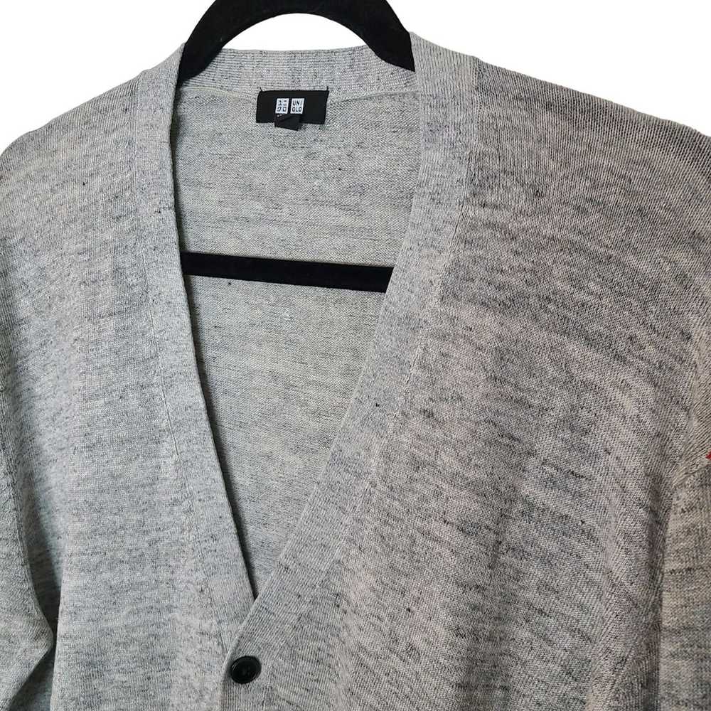 Uniqlo UNIQLO Mens L Gray Wool Blend Long Sleeve … - image 5