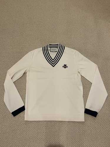 Gucci Wool Sweater With Bee Applique 'Navy' 452796-X9M42-4033