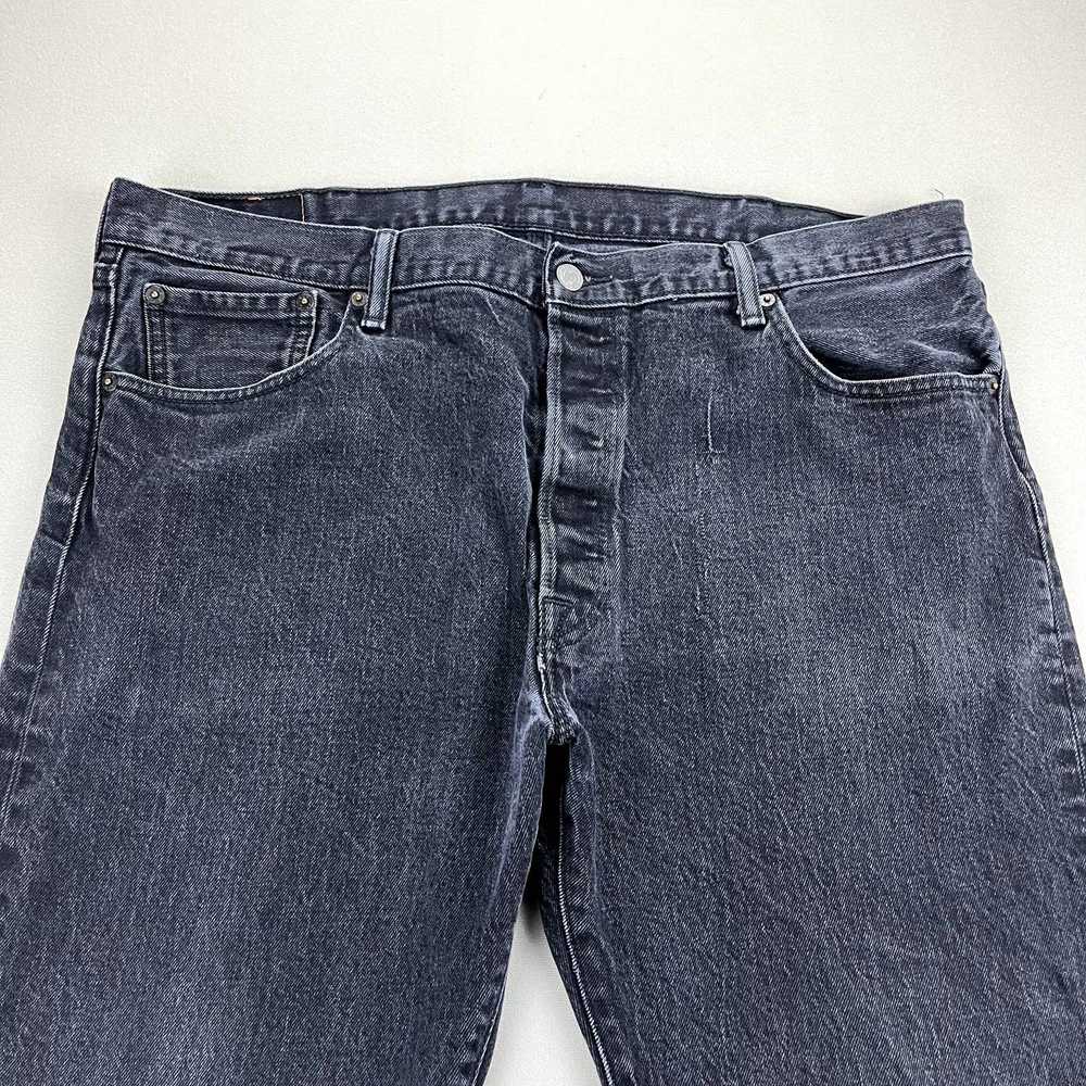 Levi's Levis 501 Jeans 40x32 Black Denim Original… - image 5