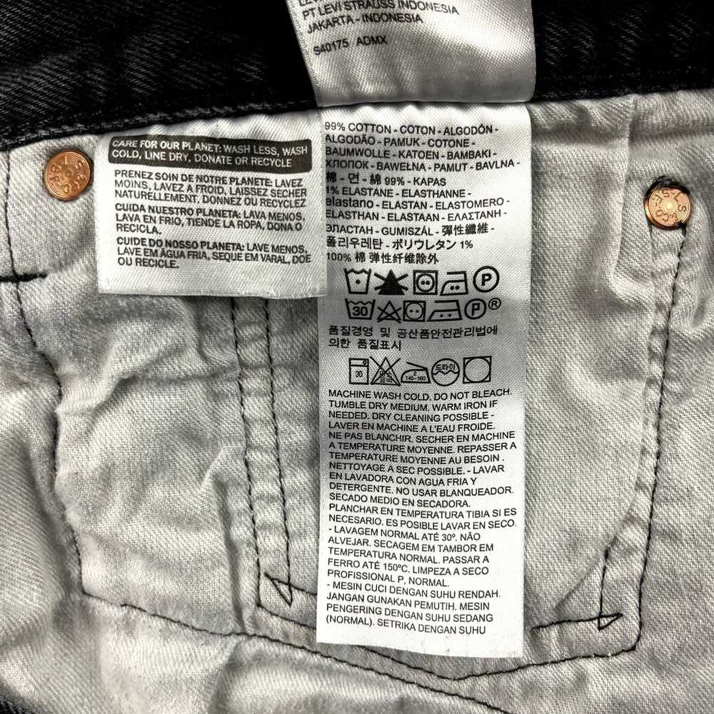 Levi's Levis 501 Jeans 40x32 Black Denim Original… - image 8