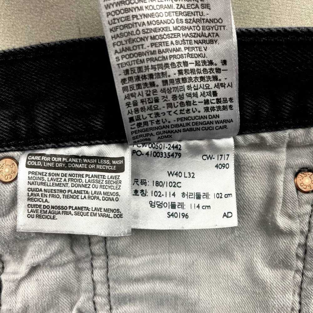 Levi's Levis 501 Jeans 40x32 Black Denim Original… - image 9