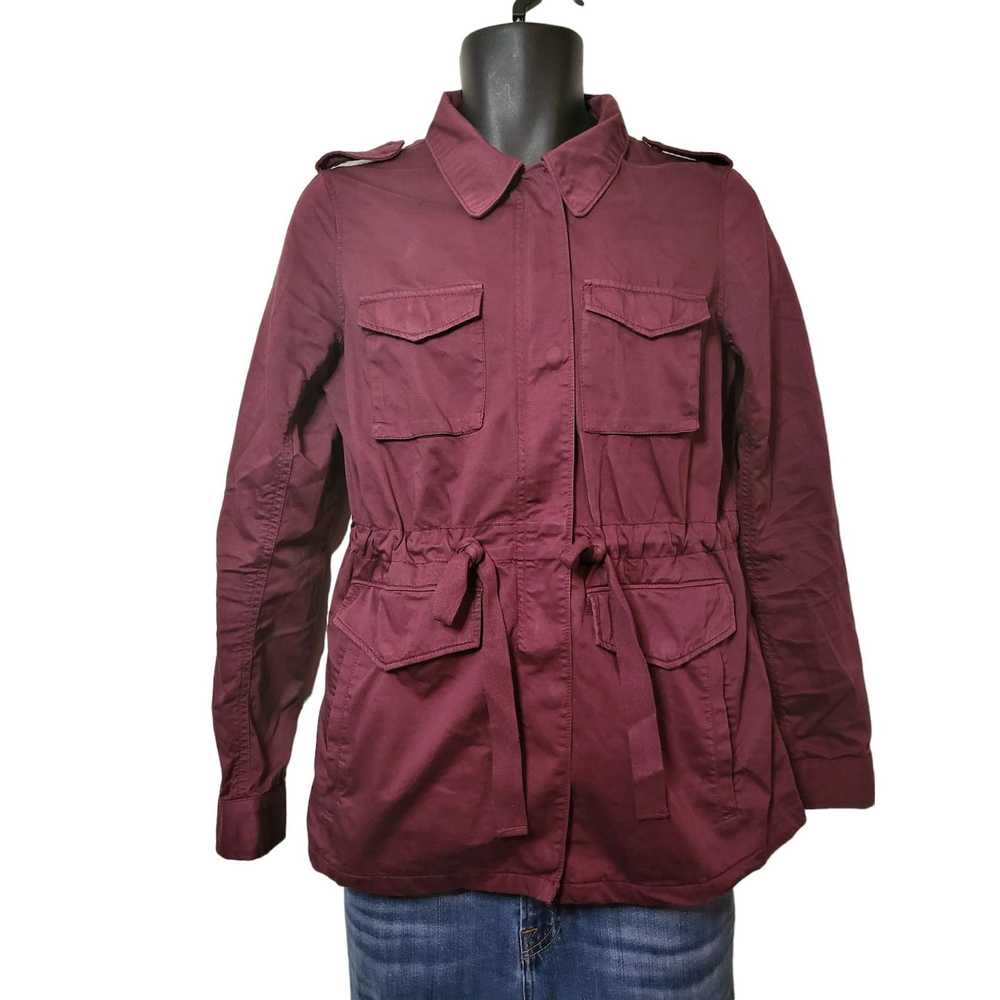 Loft Loft Ann Taylor Peacoat Sz S Maroon Utility … - image 1