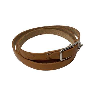 Hermes Hermes Brown Wrap Long Leather Bracelet - image 1
