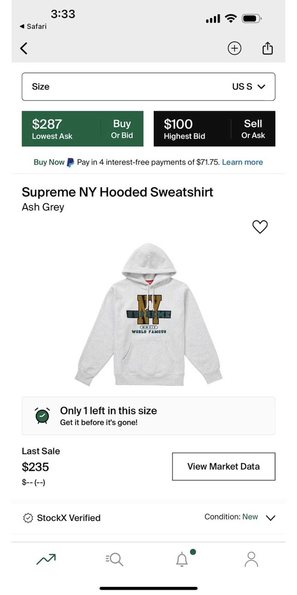 Supreme Supreme NY Hooded Sweatshirt Size Medium - image 7