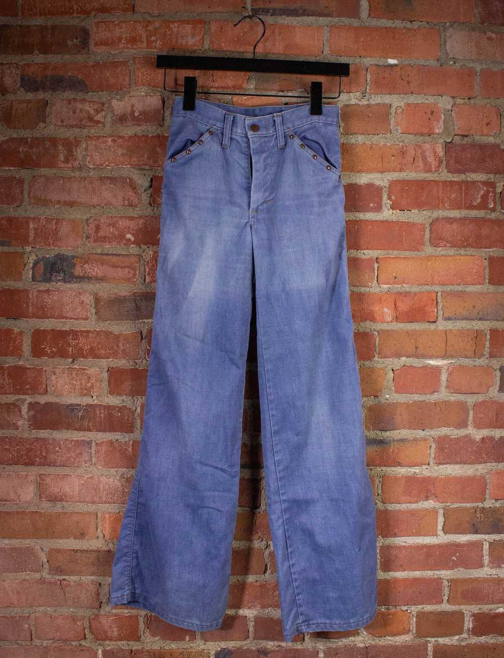 Vintage Vintage Studded Bell Bottom Denim Jeans 7… - image 2