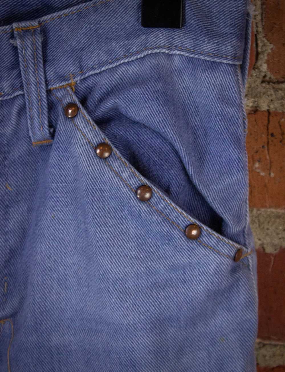 Vintage Vintage Studded Bell Bottom Denim Jeans 7… - image 3