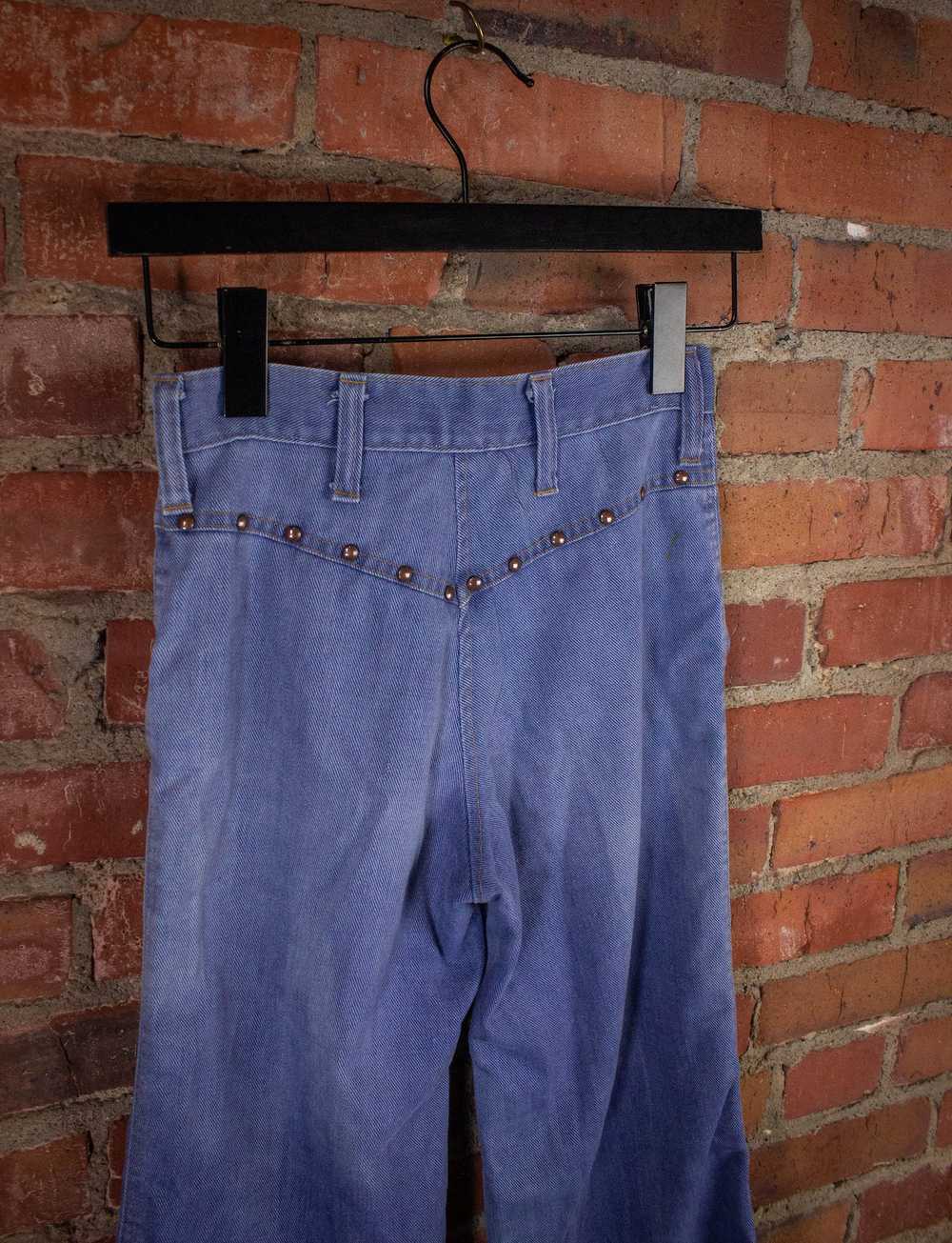 Vintage Vintage Studded Bell Bottom Denim Jeans 7… - image 7
