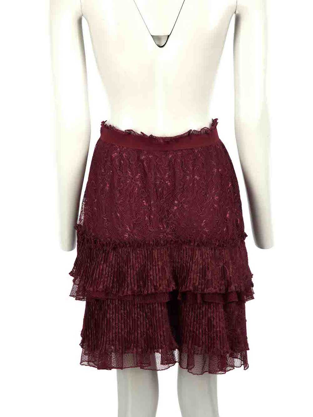 Roberto Cavalli Just Cavalli Burgundy Lace Mini S… - image 3