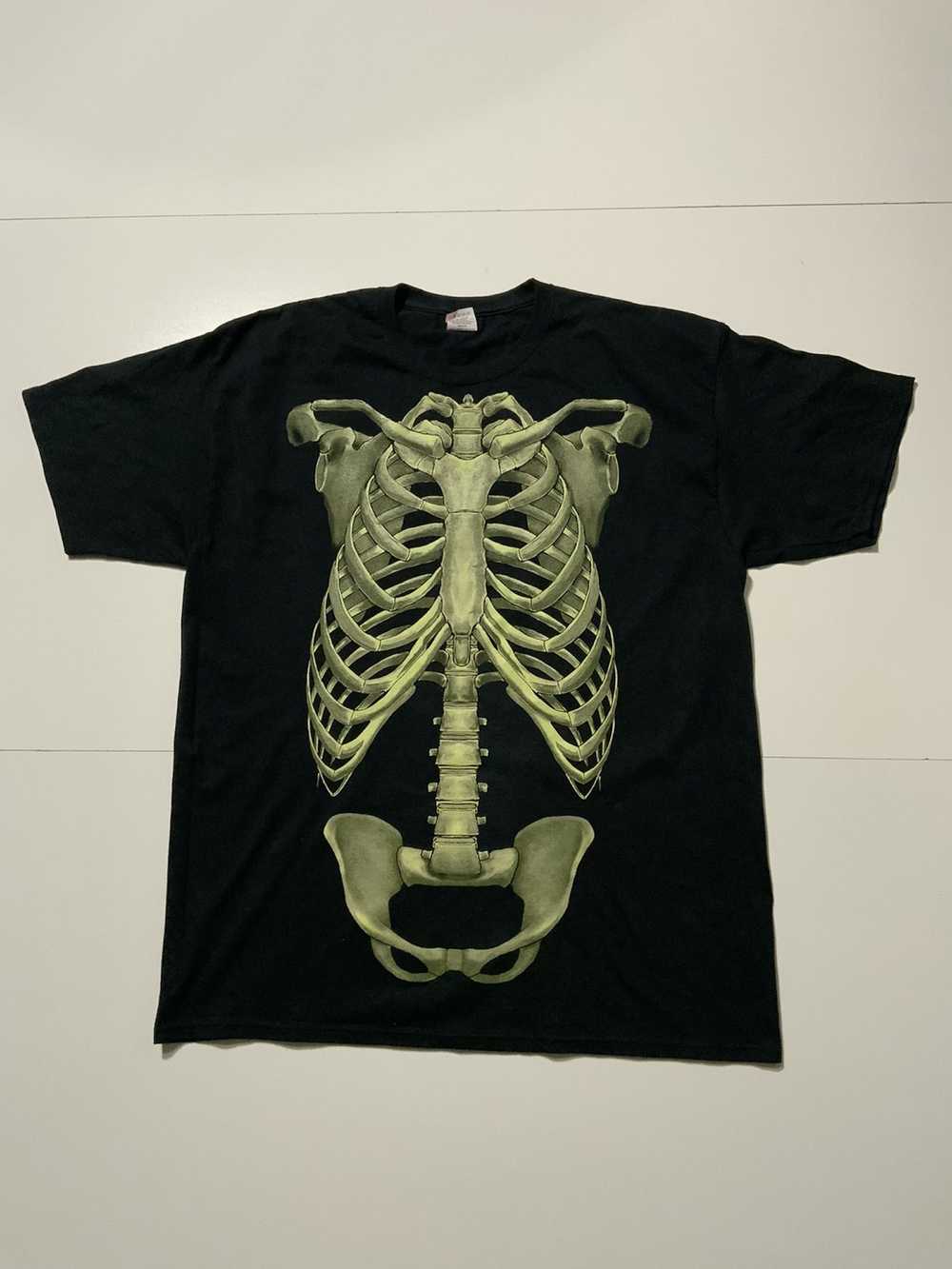 Streetwear Happy Halloween Skeleton Bones Neon Ri… - image 1