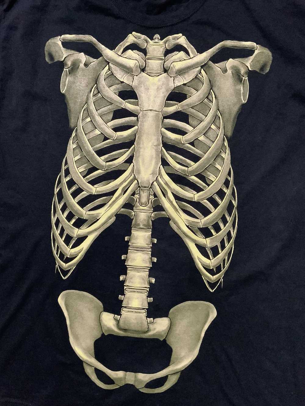 Streetwear Happy Halloween Skeleton Bones Neon Ri… - image 3