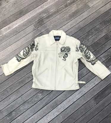 AVIREX HAND PAINT RIDERS JACKET - レザージャケット