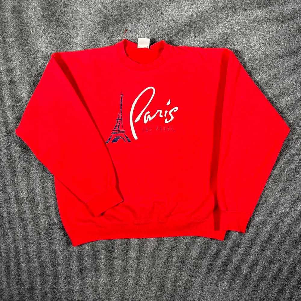 Hanes × Vintage Vintage Paris Vacation Sweatshirt… - image 2