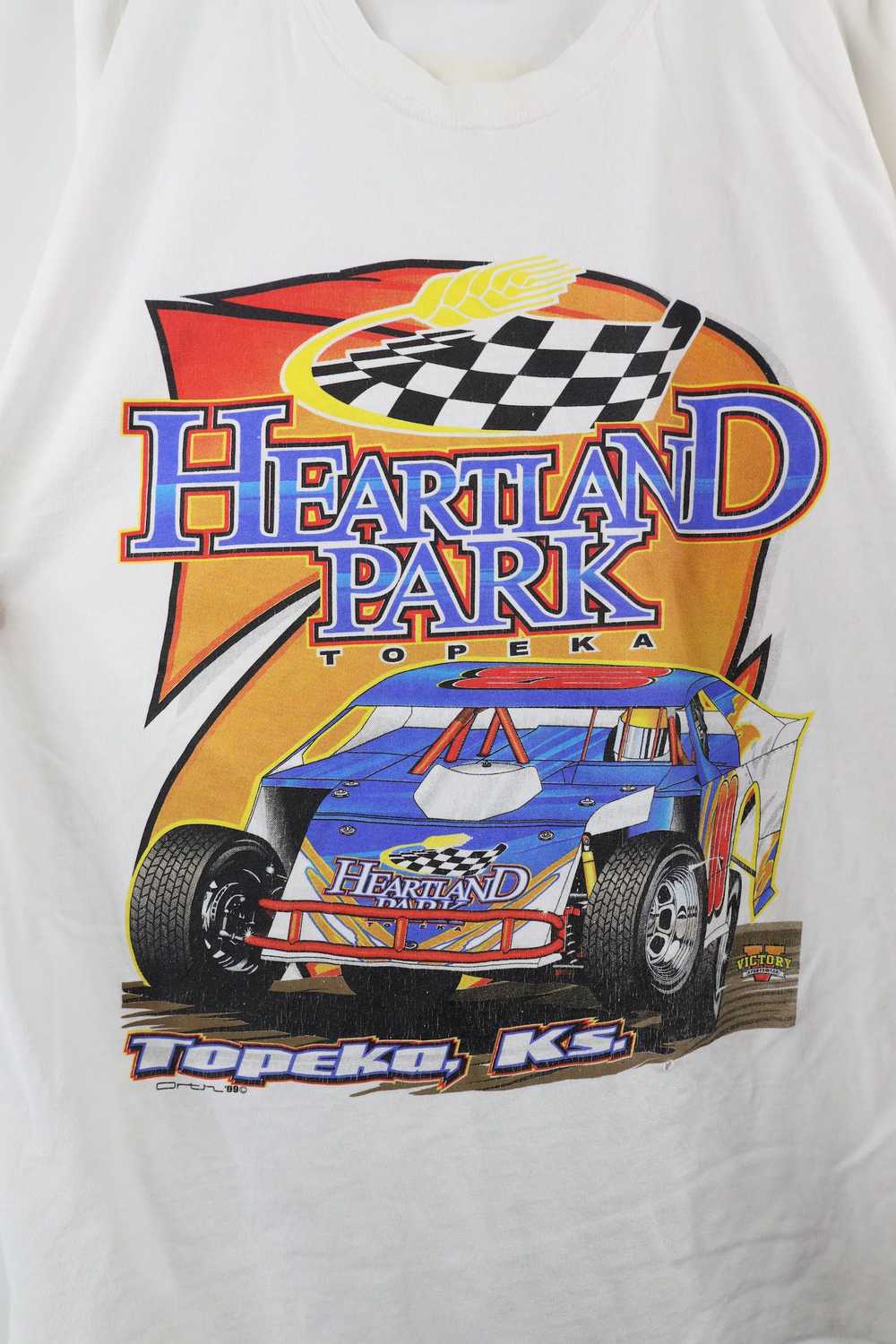 Vintage Vintage Heartland Topeka Racing Short Sle… - image 6