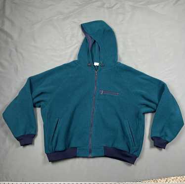 L.L. Bean × Vintage Full zip fleece hooded jacket - image 1