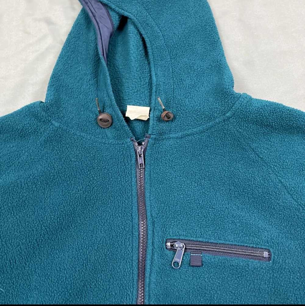 L.L. Bean × Vintage Full zip fleece hooded jacket - image 2