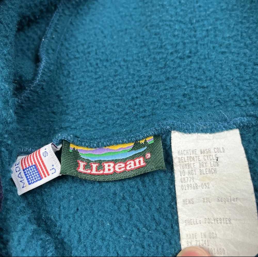 L.L. Bean × Vintage Full zip fleece hooded jacket - image 3