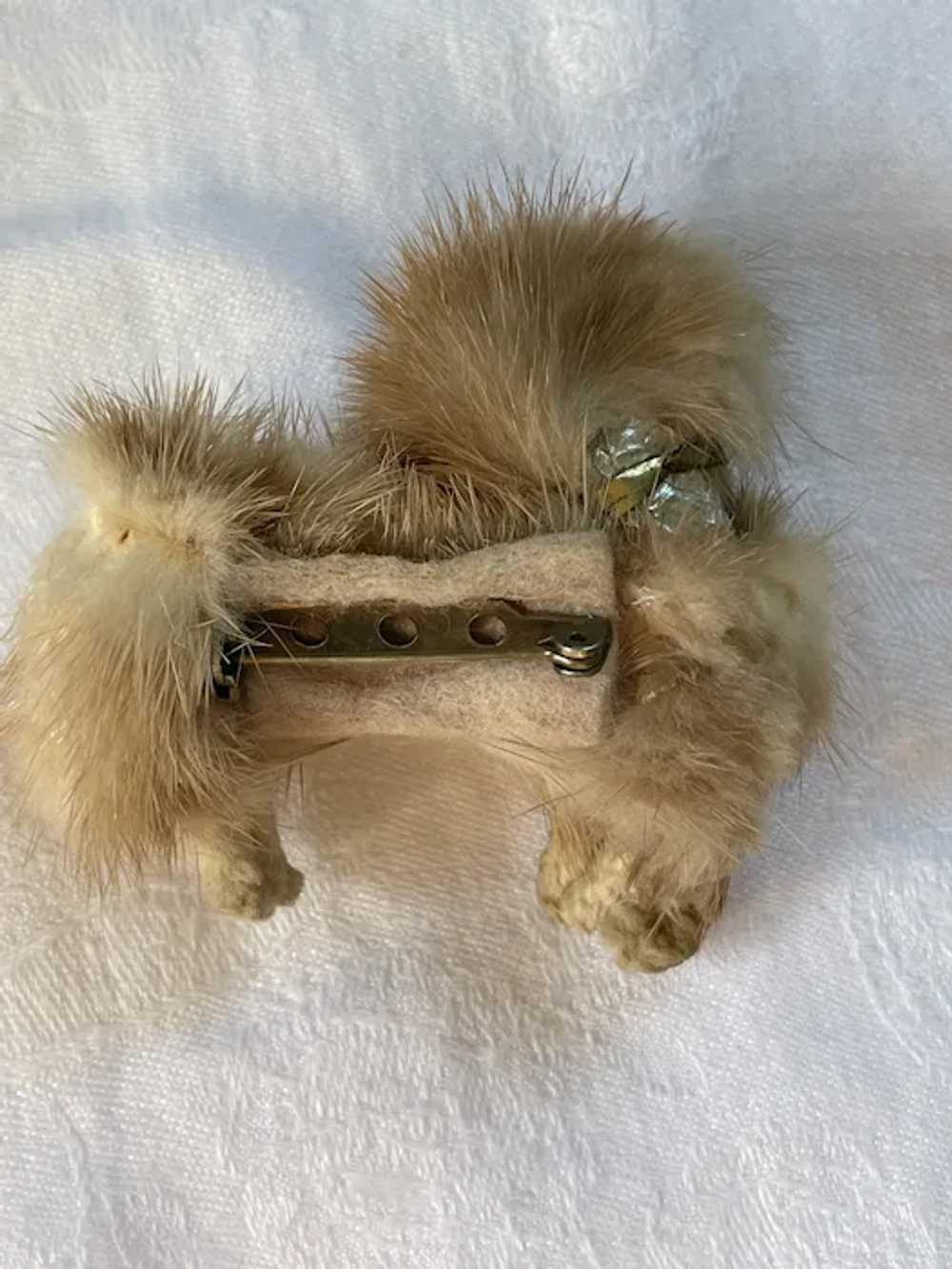 Vintage 1950’s Mink Fur Poodle Brooch - image 5