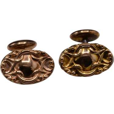 Art Nouveau Cufflinks in Rose Gold