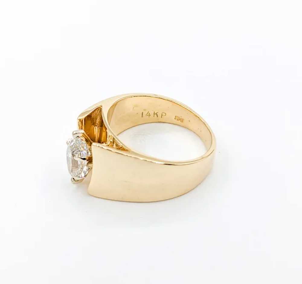 Vintage Marquise Diamond Solitaire Ring in Gold - image 6